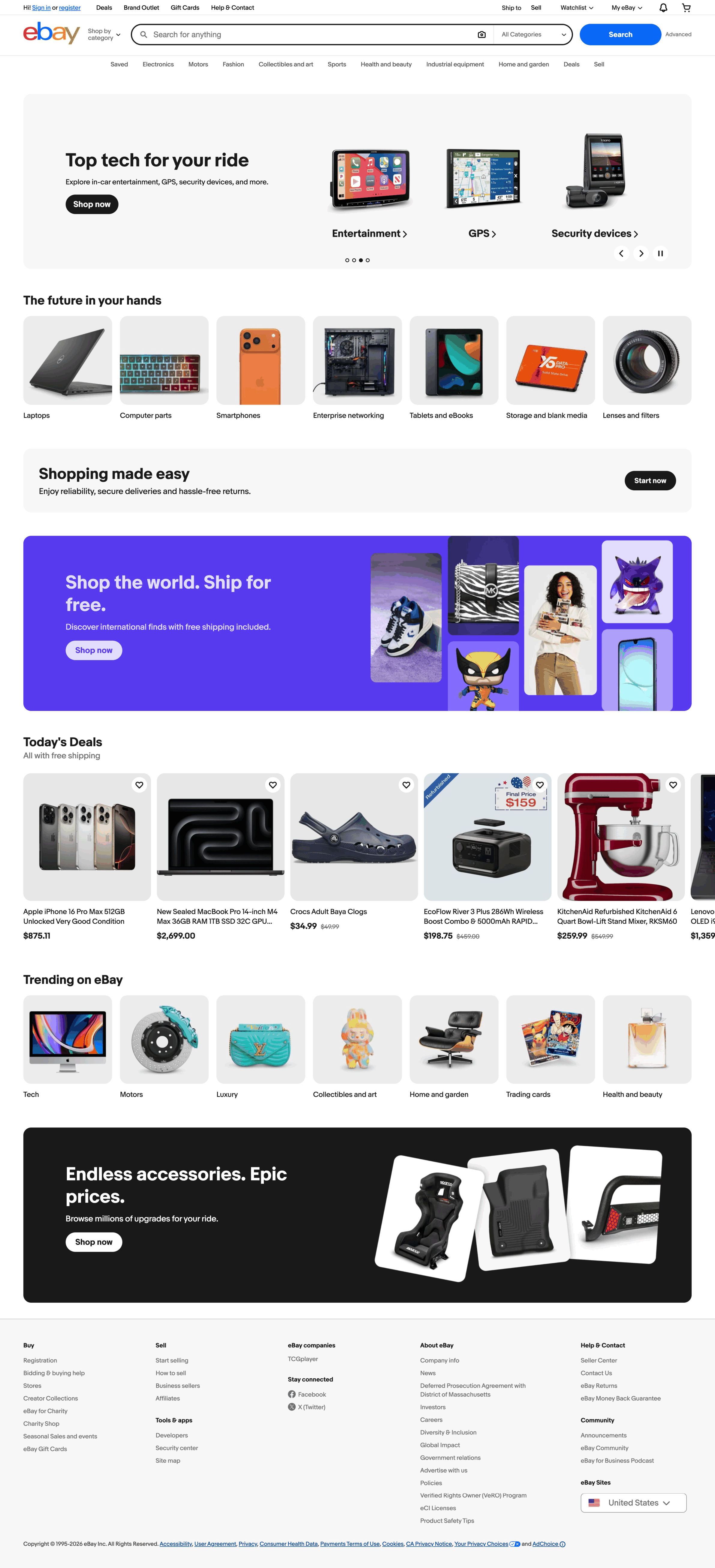 ebay.com: скриншот от 10 июля 2026 г.
