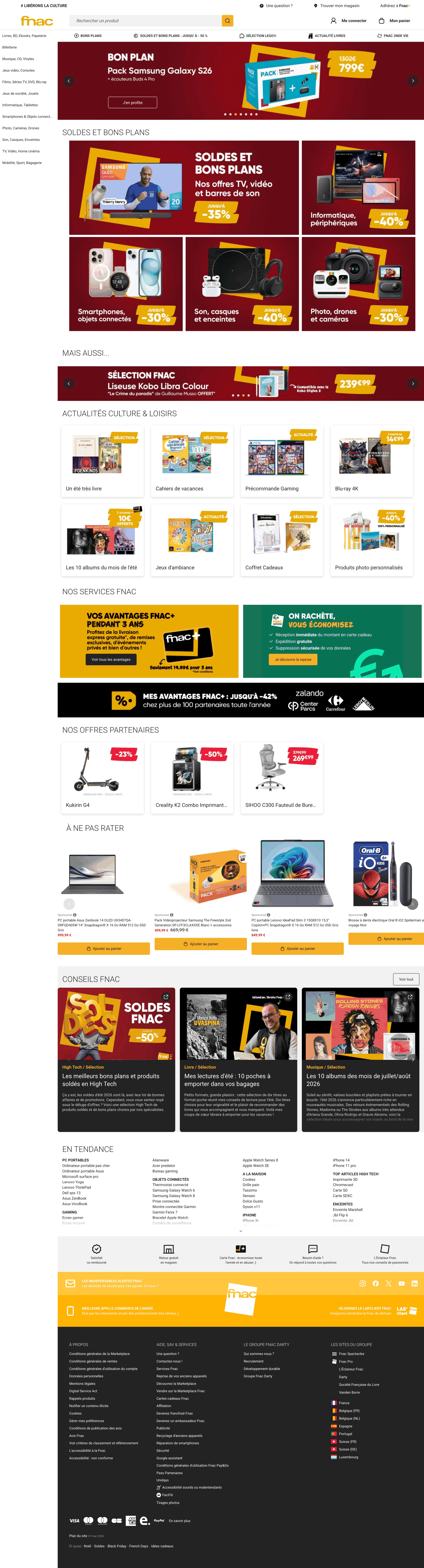 fnac.com: скриншот от 10 июля 2026 г.