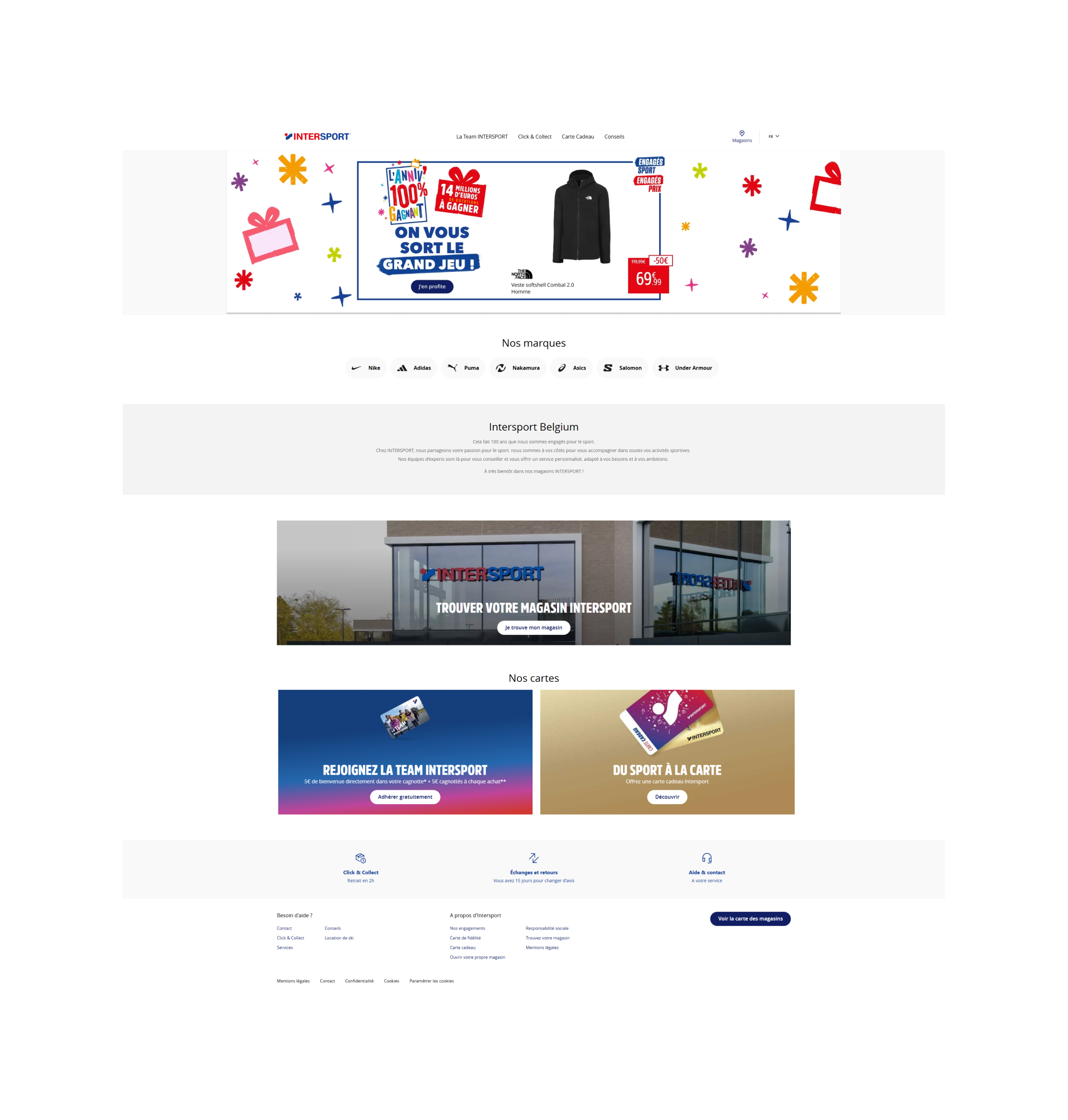 intersport.be: скриншот от 1 апреля 2025 г.