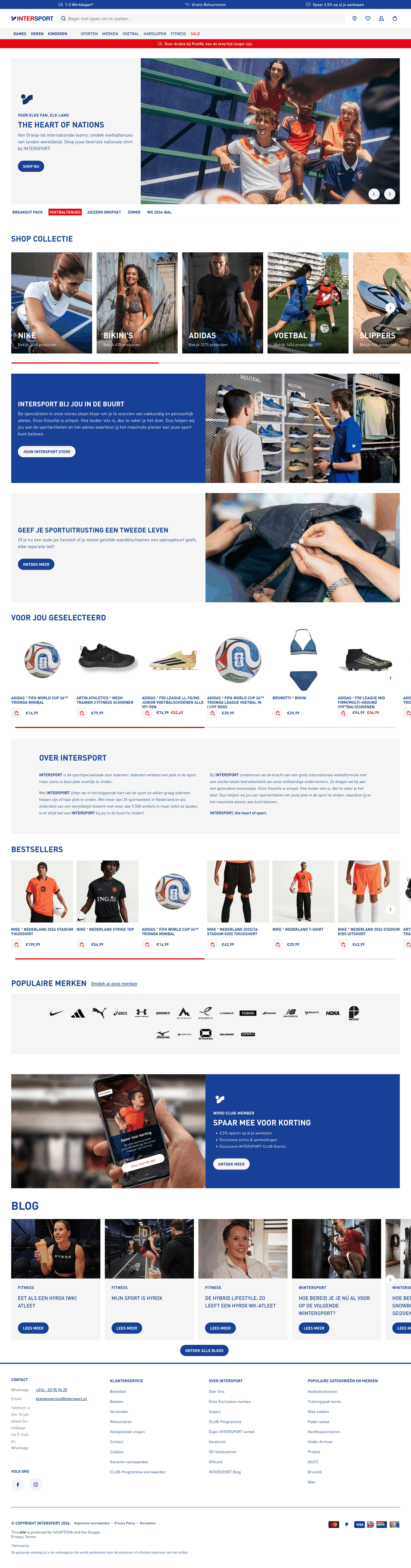 intersport.nl: скриншот от 10 июля 2026 г.