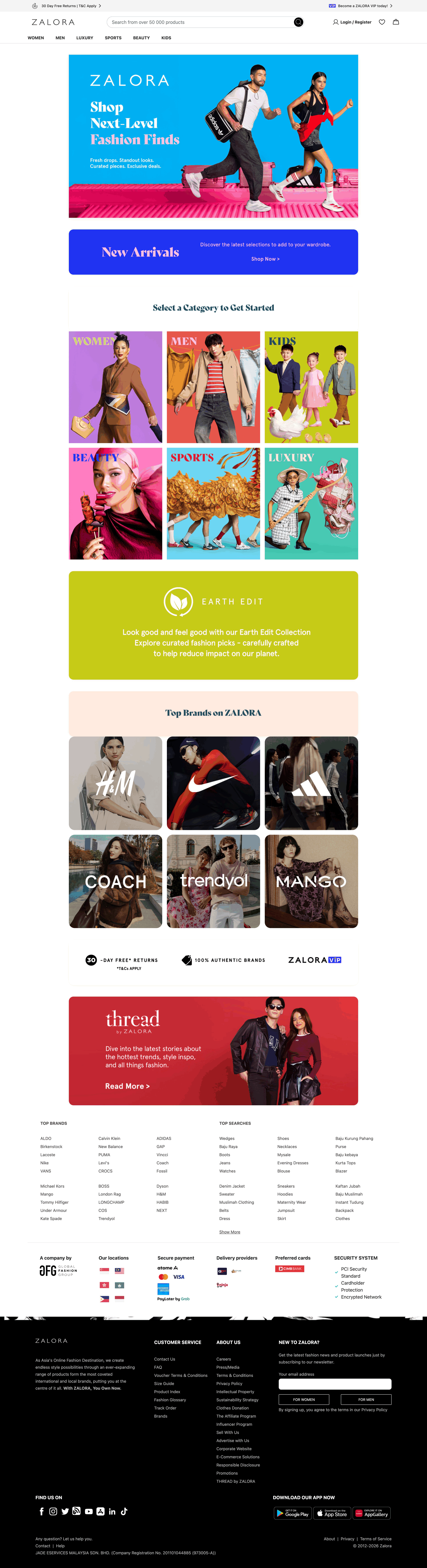zalora.com: скриншот от 10 июля 2026 г.